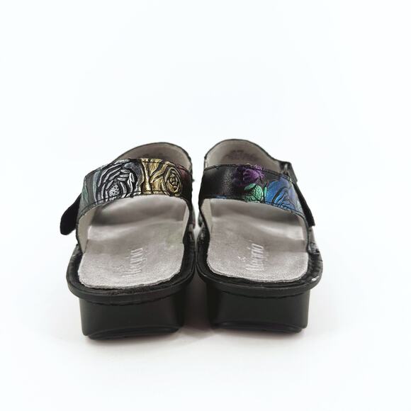 Alegria Womens Viki Sandals Size 41/10.5 Leather Comfort Arch Support Floral - Picture 6 of 9
